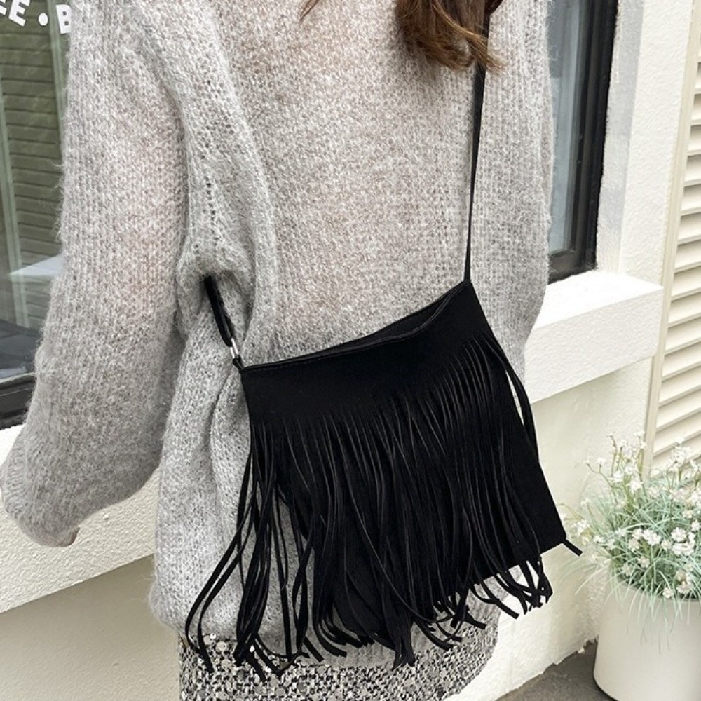 Interior Design Vintage Style - Retro Tassel Saddle Bag Large Capacity
