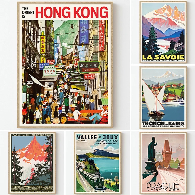 Interior Design Sketch - Travel Retro Poster Art Painting Savoie