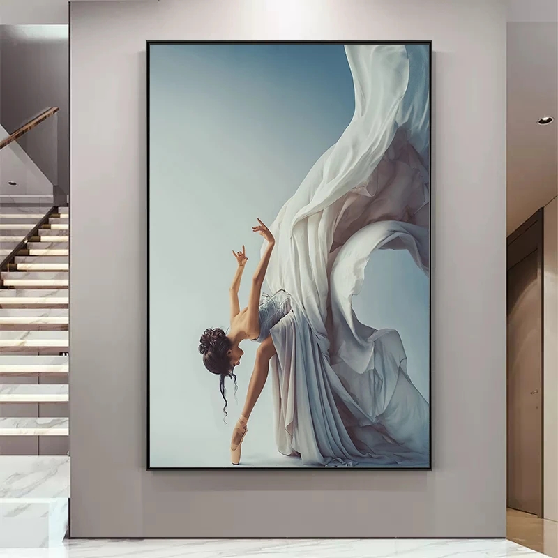 Interior Design House - Modern Ballet Dancing Girl Canvas Painting