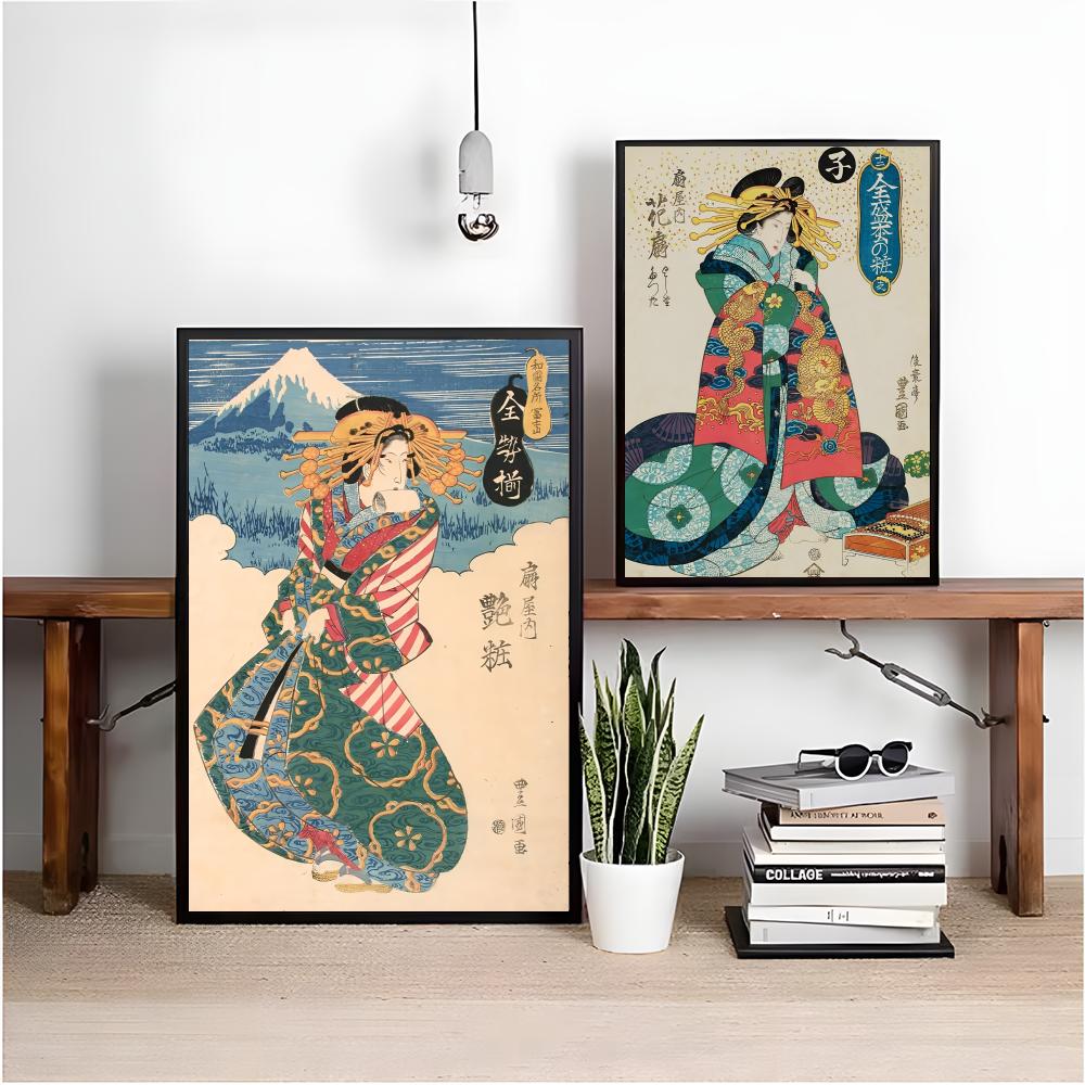 Retro Japanese geisha Poster M - đánh giá và giá Interior Design With Wallpaper
