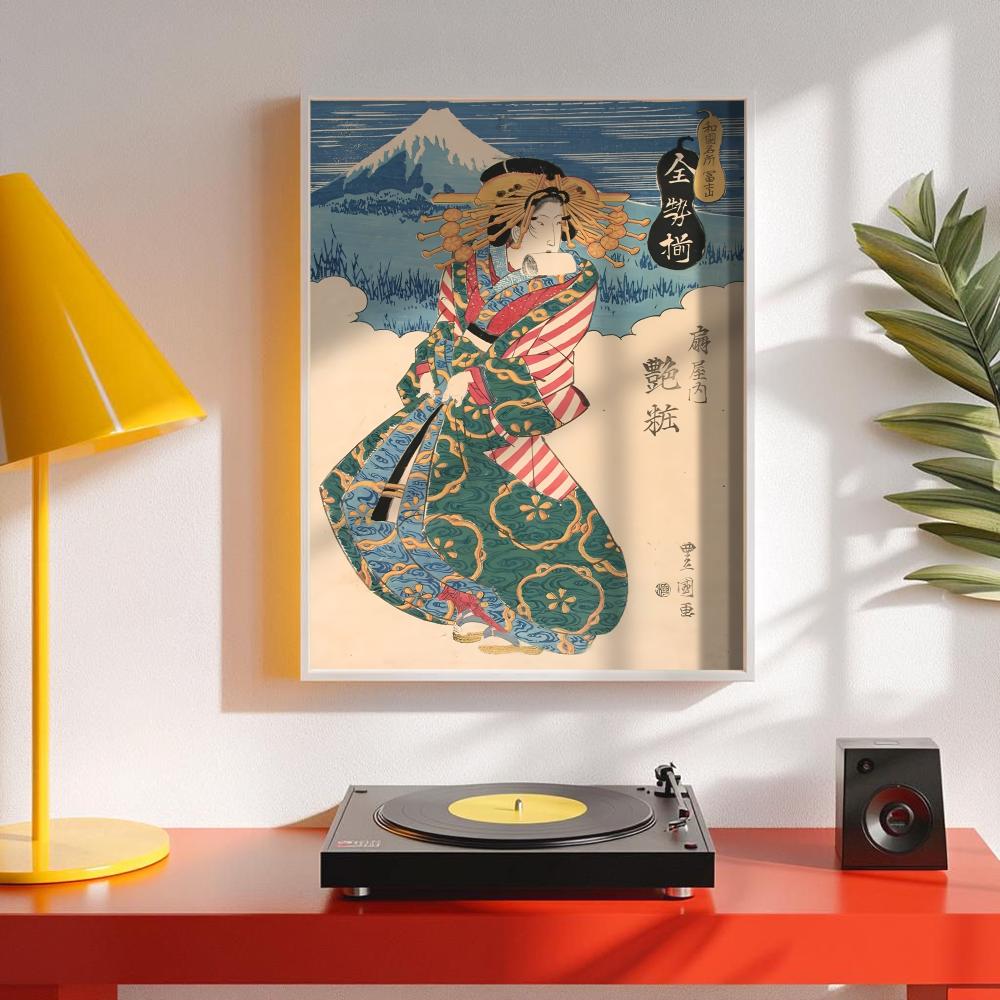 Retro Japanese geisha Poster M - đánh giá và giá Interior Design With Wallpaper