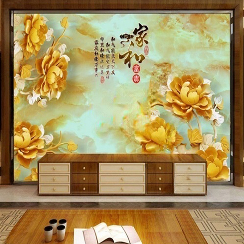 New Chinese Style Custom Mural - đánh giá và giá Interior Design With Wallpaper