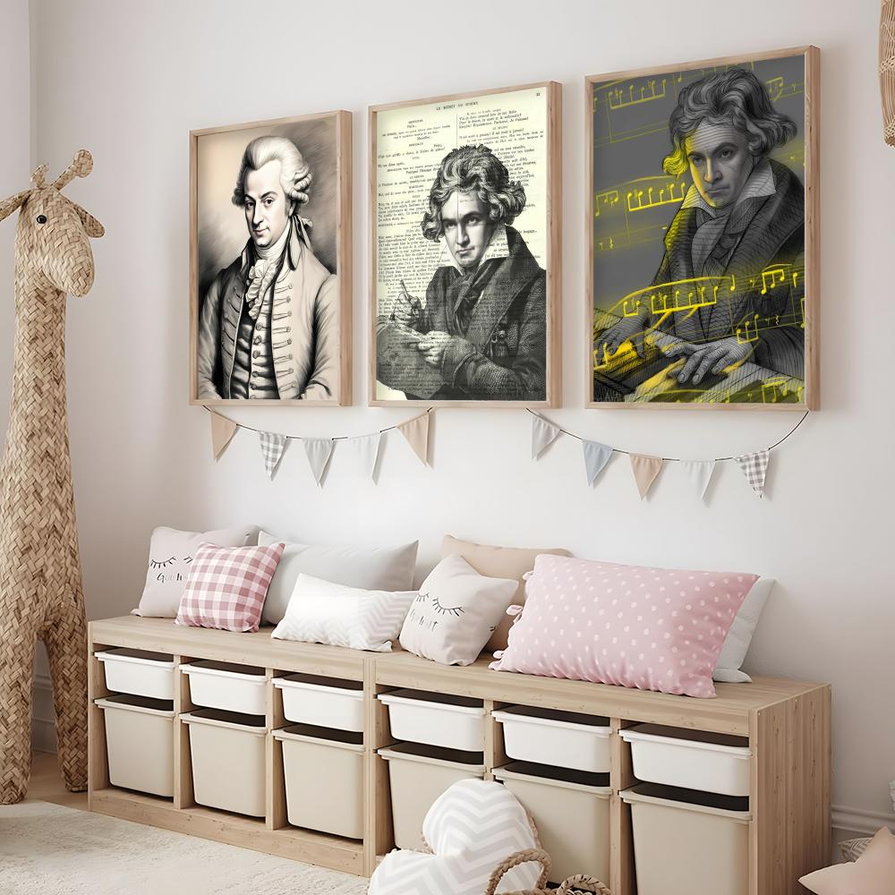 Classic Music M-Mozart Poster  - đánh giá và giá Interior Design With Wallpaper