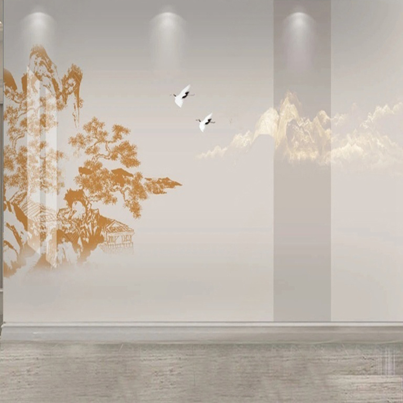 Elegant Chinese Hand-Painted P - đánh giá và giá Interior Design With Wallpaper