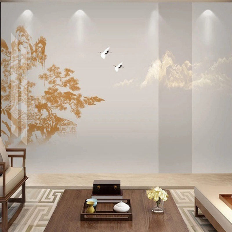 Elegant Chinese Hand-Painted P - đánh giá và giá Interior Design With Wallpaper
