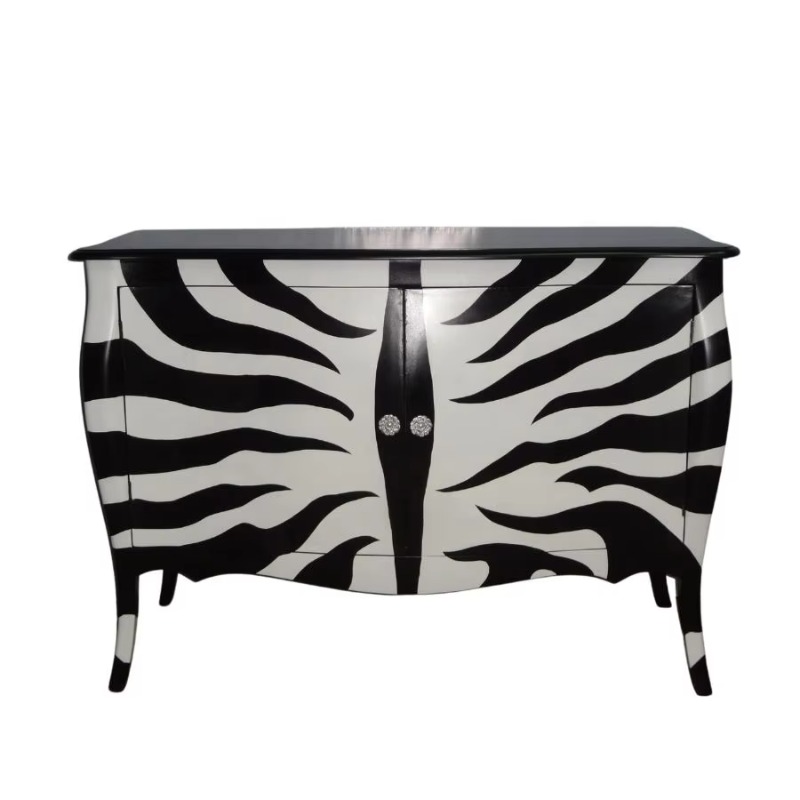 Black and White Zebra Painted  - đánh giá và giá Interior Design Monochrome