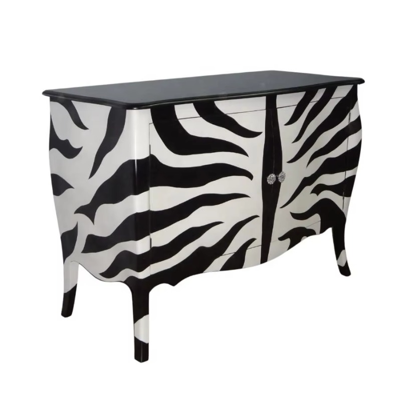 Black and White Zebra Painted  - đánh giá và giá Interior Design Monochrome