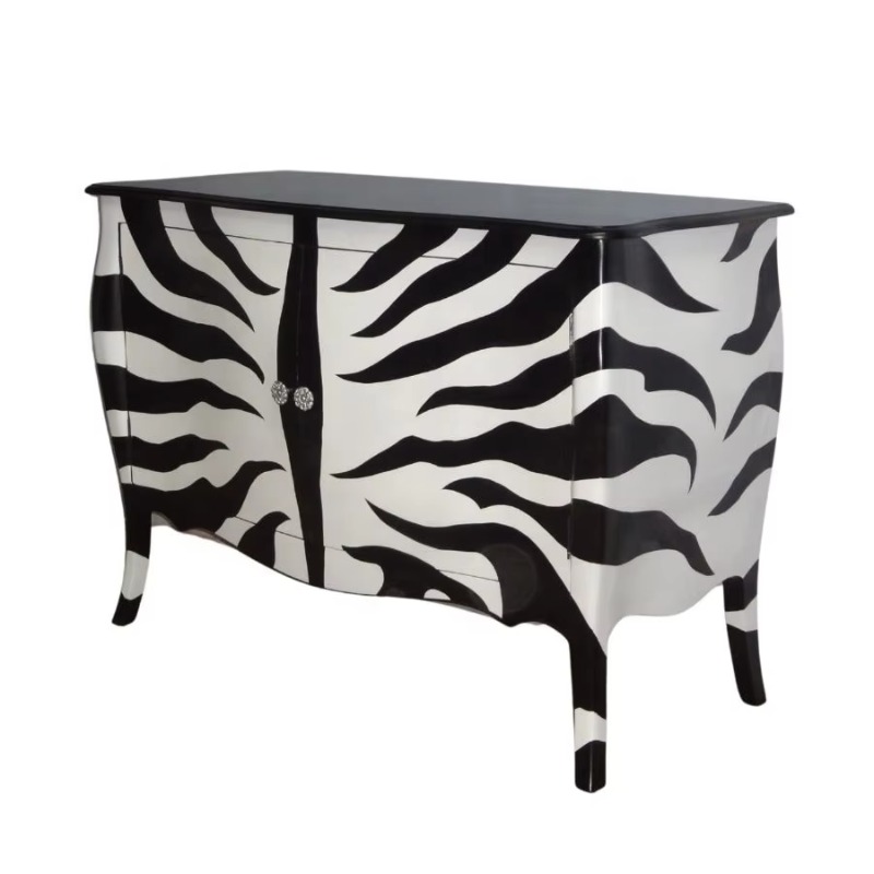 Black and White Zebra Painted  - đánh giá và giá Interior Design Monochrome