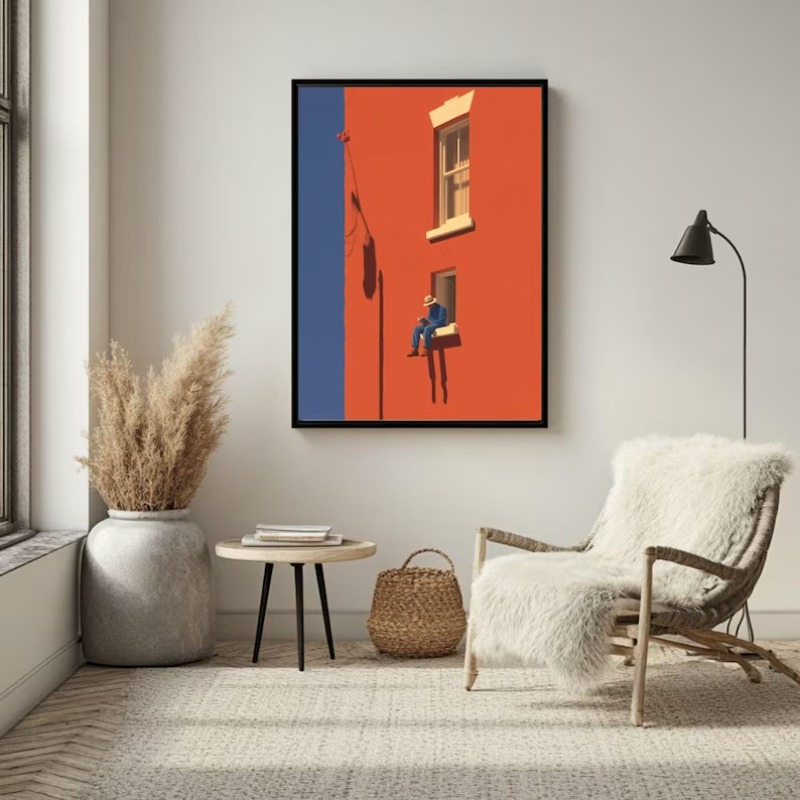 Vintage Minimalist Abstract Wa - đánh giá và giá Interior Design House
