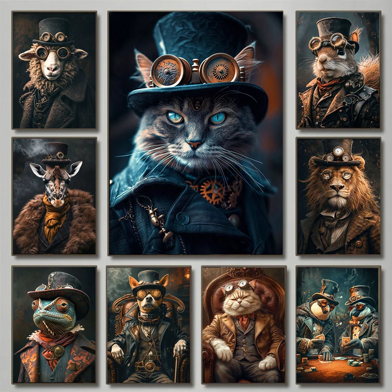 Cool Steampunk Animals Portrai - đánh giá và giá Interior Design Sketch