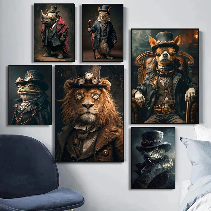 Cool Steampunk Animals Portrai - đánh giá và giá Interior Design Sketch