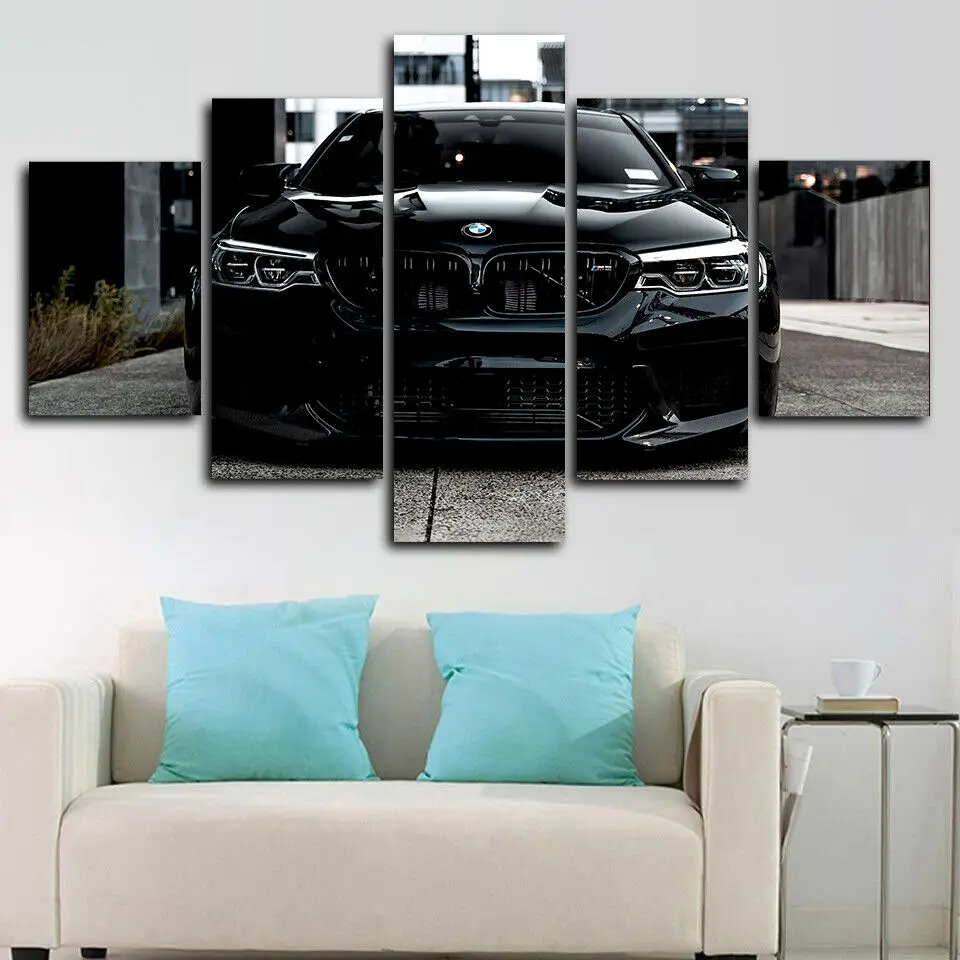 No Framed Canvas 5Pcs Black M5 - đánh giá và giá Interior Design Sketch
