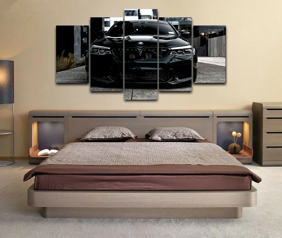 No Framed Canvas 5Pcs Black M5 - đánh giá và giá Interior Design Sketch