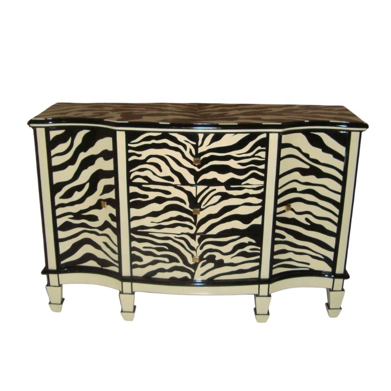 Zebra Painted Kitchen Cabinet  - đánh giá và giá Interior Design Monochrome