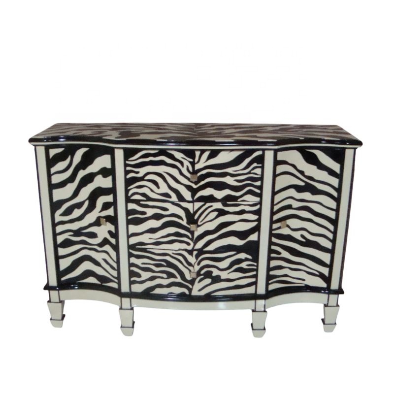 Zebra Painted Kitchen Cabinet  - đánh giá và giá Interior Design Monochrome