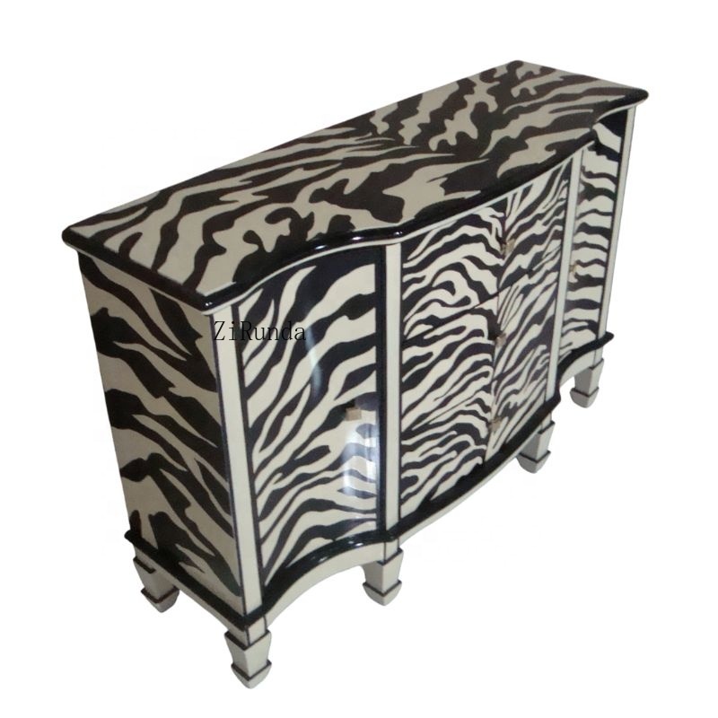 Zebra Painted Kitchen Cabinet  - đánh giá và giá Interior Design Monochrome