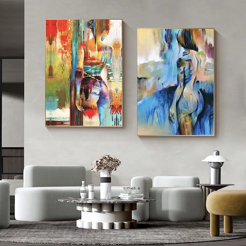 Abstract Oil Painting Female S - đánh giá và giá Interior Design Sketch