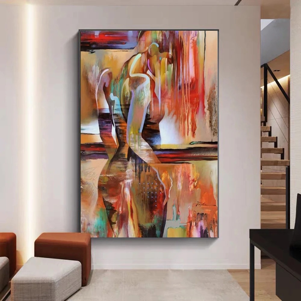 Abstract Oil Painting Female S - đánh giá và giá Interior Design Sketch