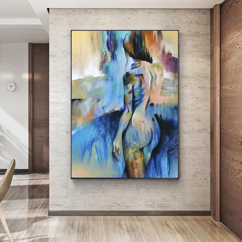 Abstract Oil Painting Female S - đánh giá và giá Interior Design Sketch