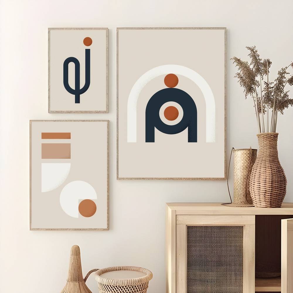 Warm Line Color Design Poster  - đánh giá và giá Interior Design With Wallpaper