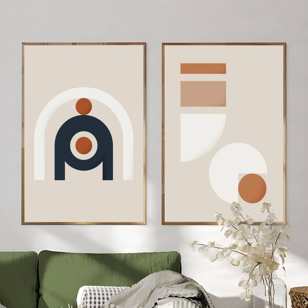 Warm Line Color Design Poster  - đánh giá và giá Interior Design With Wallpaper
