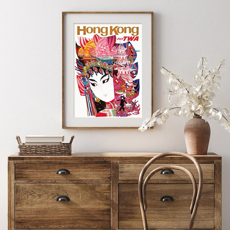 Travel Retro Poster Art Painti - đánh giá và giá Interior Design Sketch