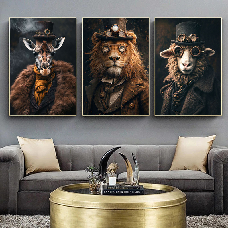 Cool Steampunk Animals Portrai - đánh giá và giá Interior Design Sketch