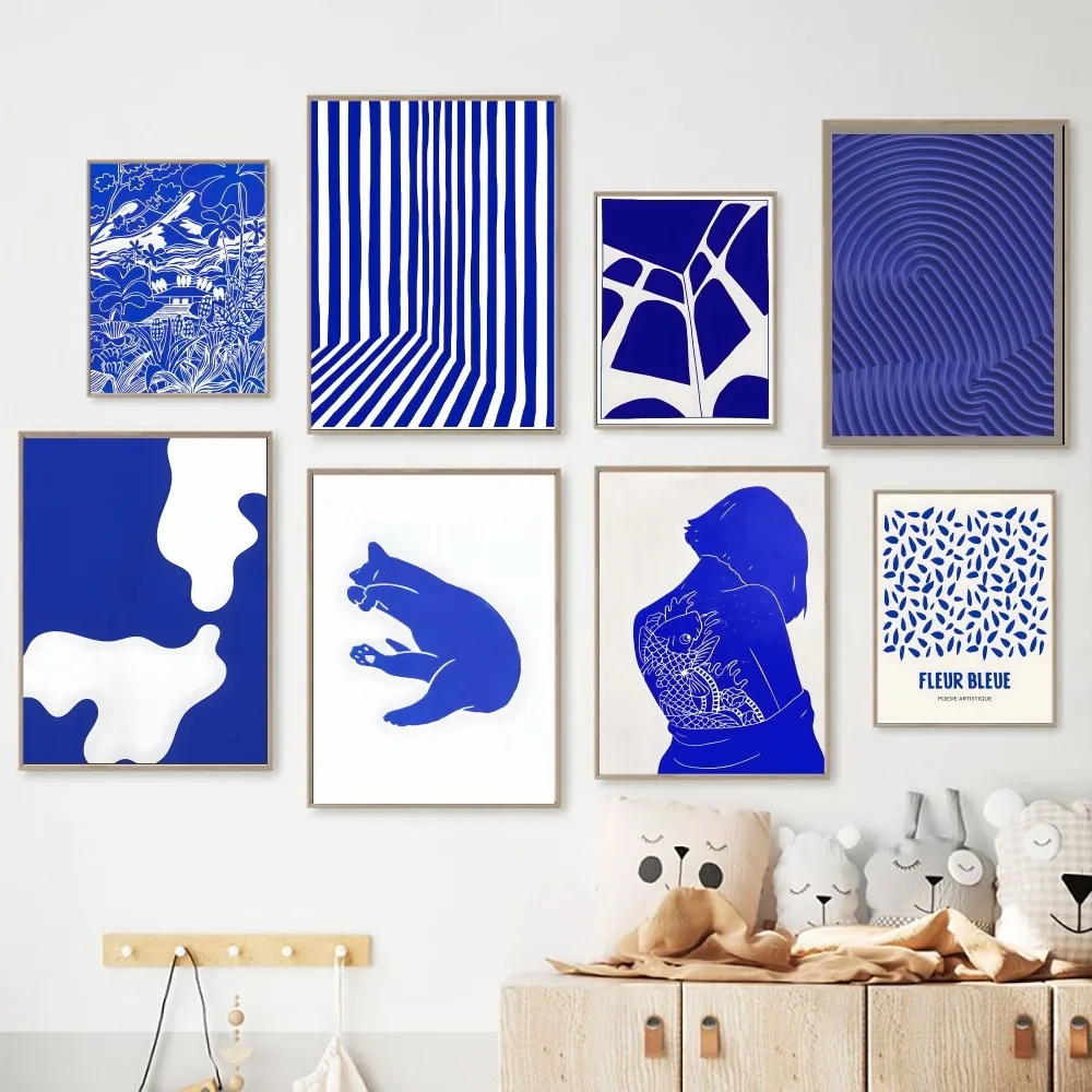 Abstract Klein Blue Simple Pos - đánh giá và giá Interior Design Sketch