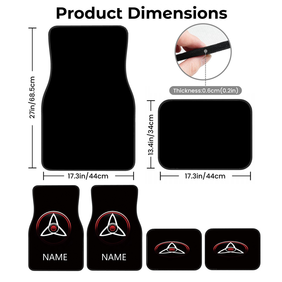 4pcs Name/Text Car Mats With P - đánh giá và giá Interior Design Name