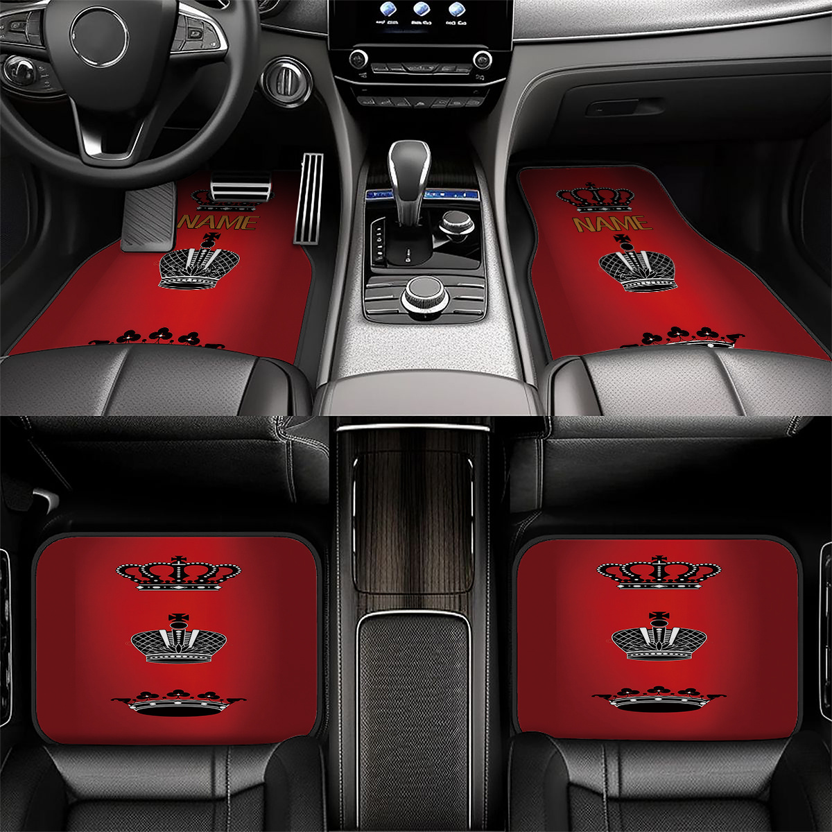 4pcs Customizable Name Car Flo - đánh giá và giá Interior Design Name