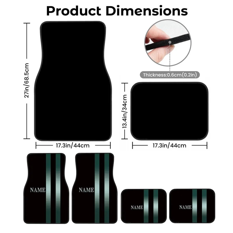 4pcs Customizable Name Car Flo - đánh giá và giá Interior Design Name