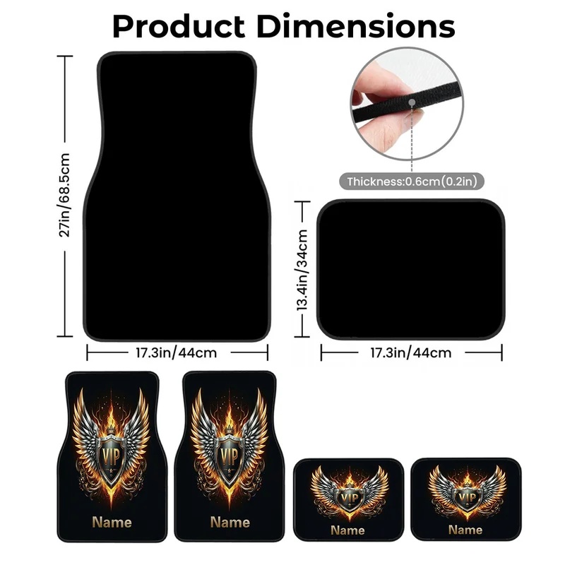 4pcs Customizable Name Car Flo - đánh giá và giá Interior Design Name