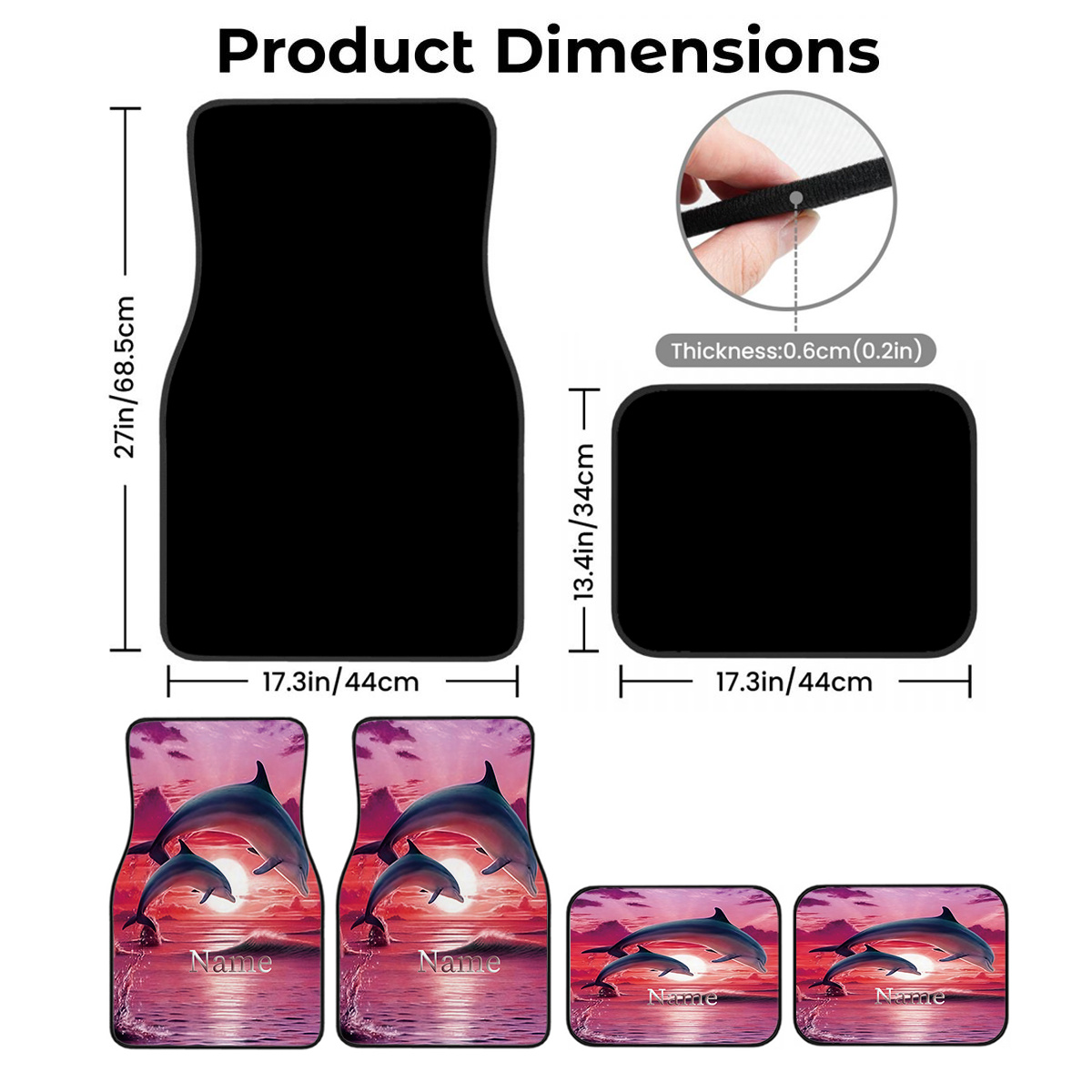 4pcs Customizable Car Floor Ma - đánh giá và giá Interior Design Name