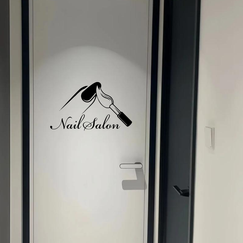 Nail Salon Shop Wall Decal Man - đánh giá và giá Interior Design With Wallpaper